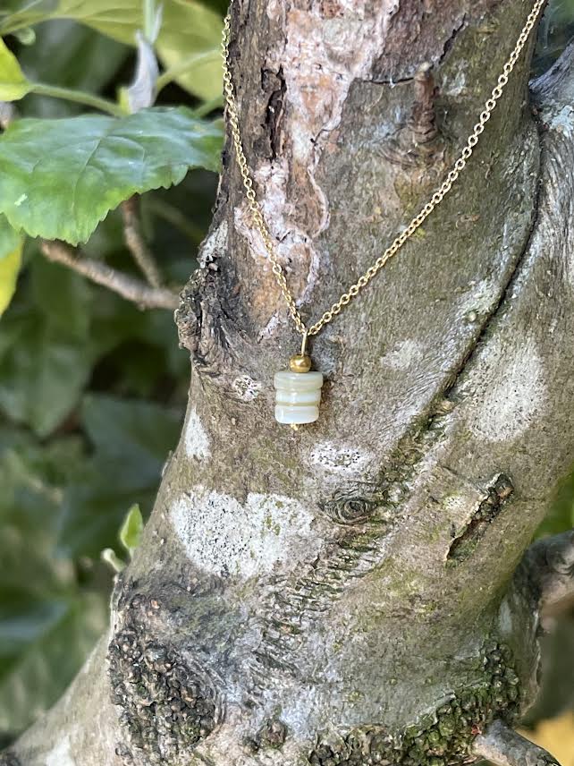 Ketting Sunshine gold plated zilver (licht turquoise)