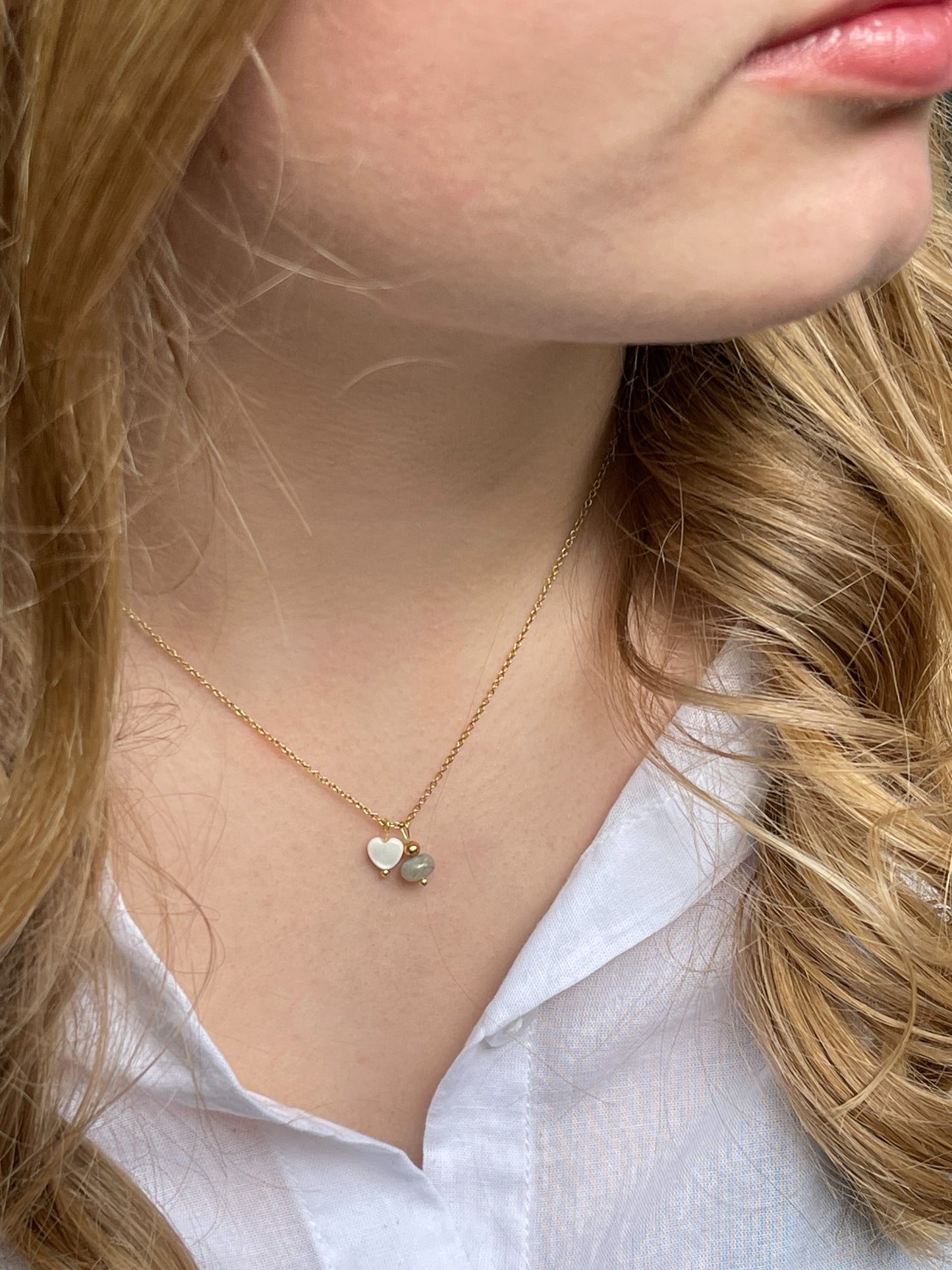 Ketting Blessing Kisses gold plated zilver
