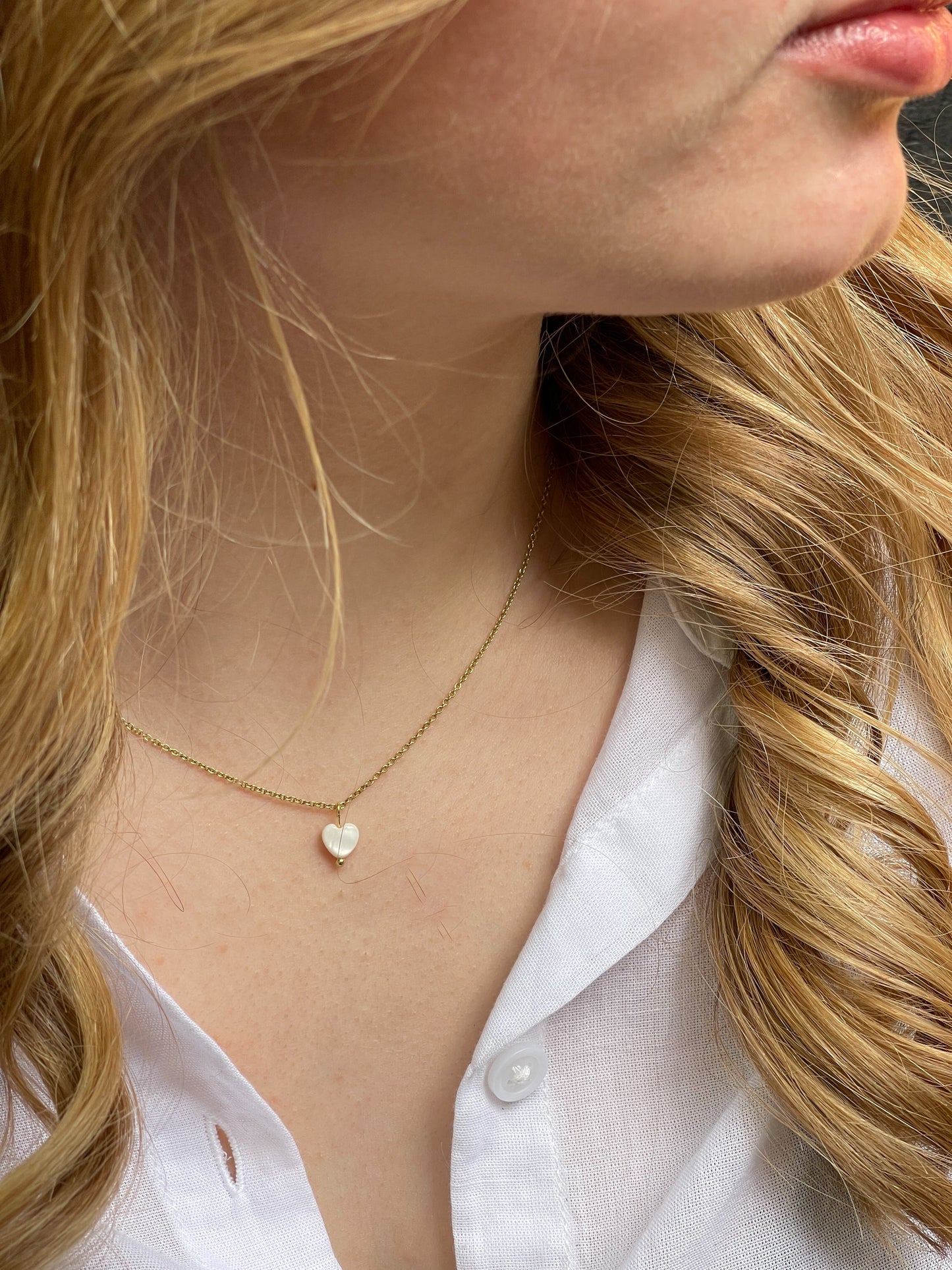 Ketting Kisses gold plated zilver