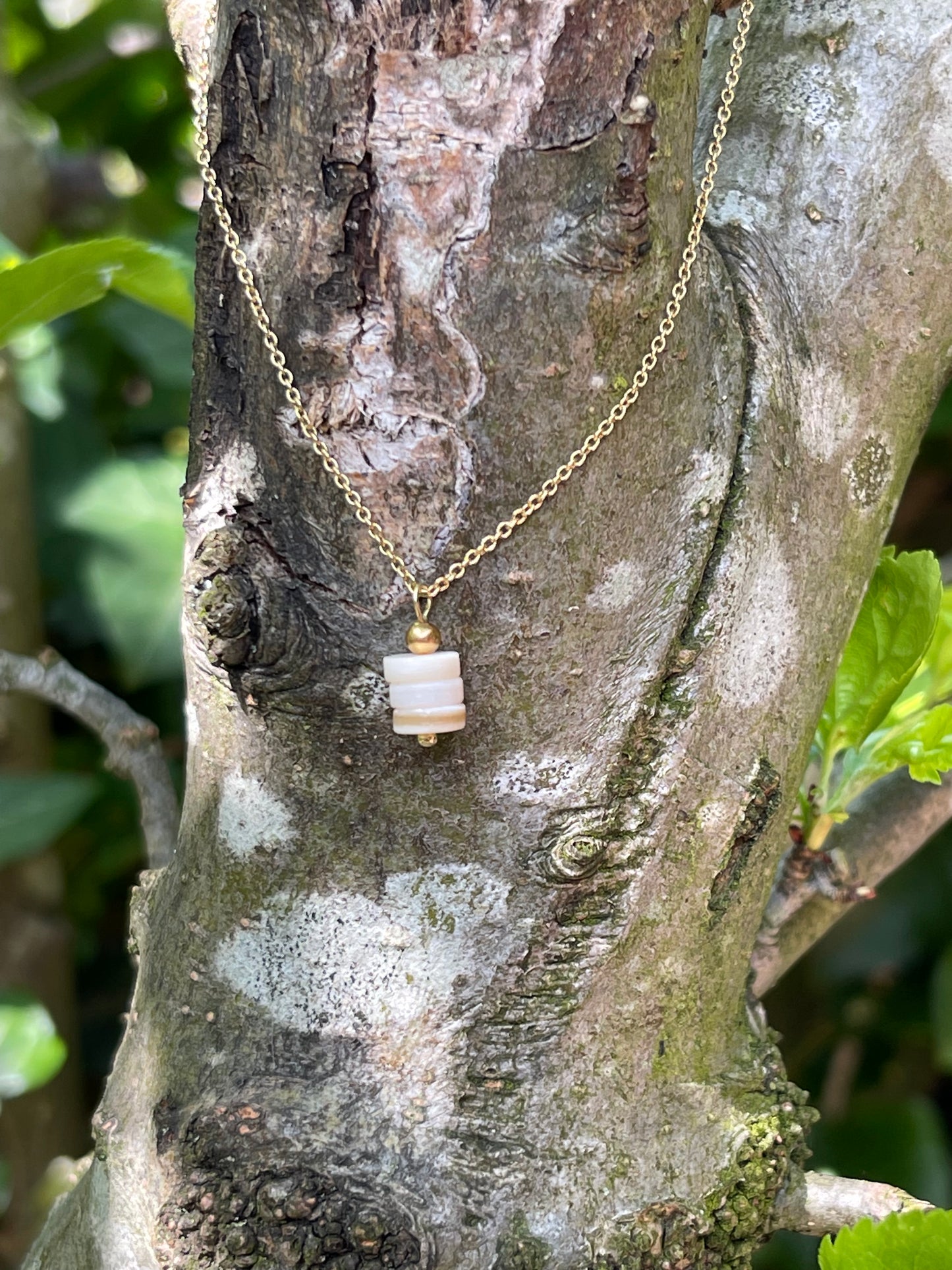 Ketting Sunshine gold plated zilver (naturel)
