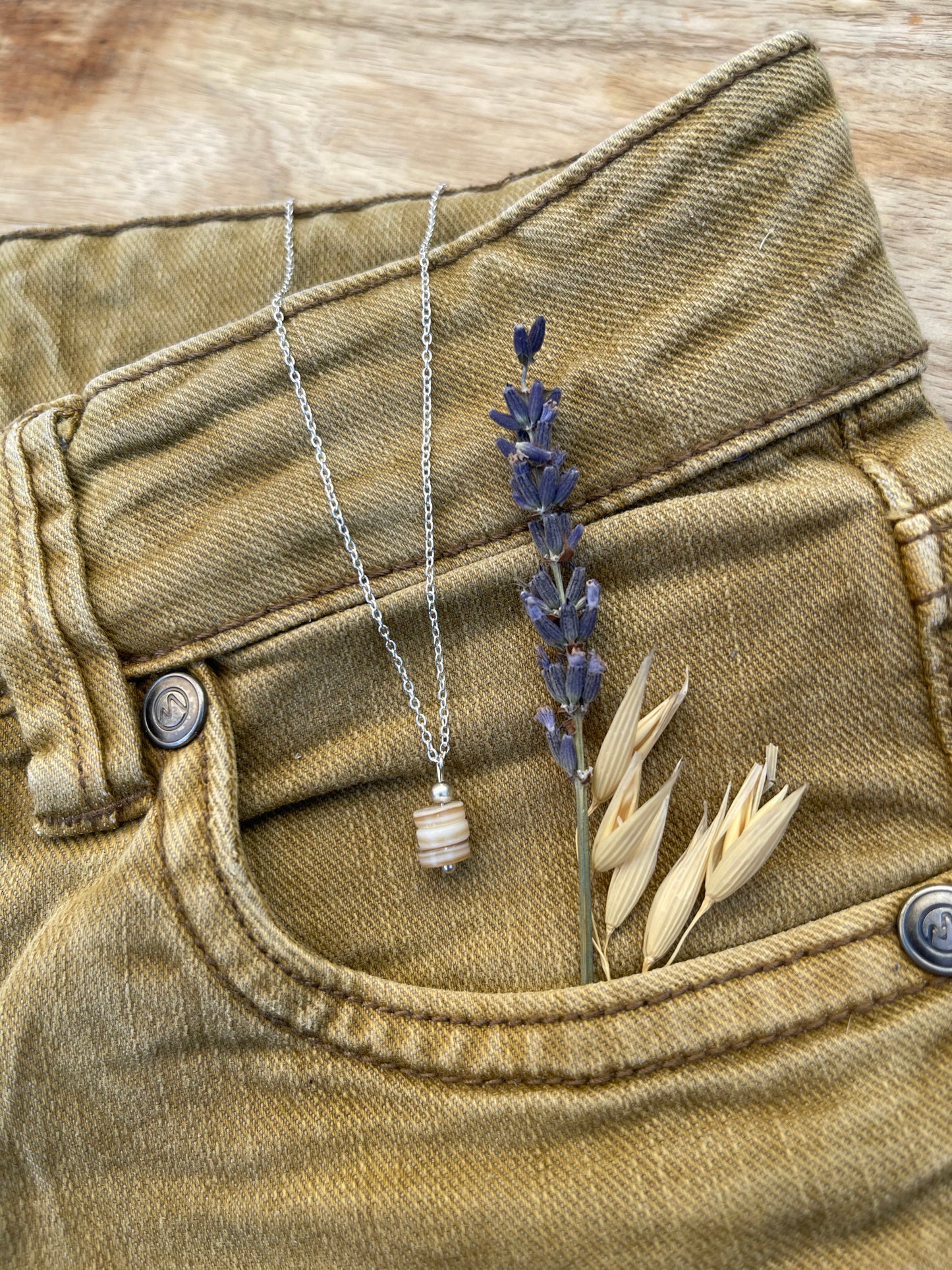 Ketting Sunshine zilver (naturel)
