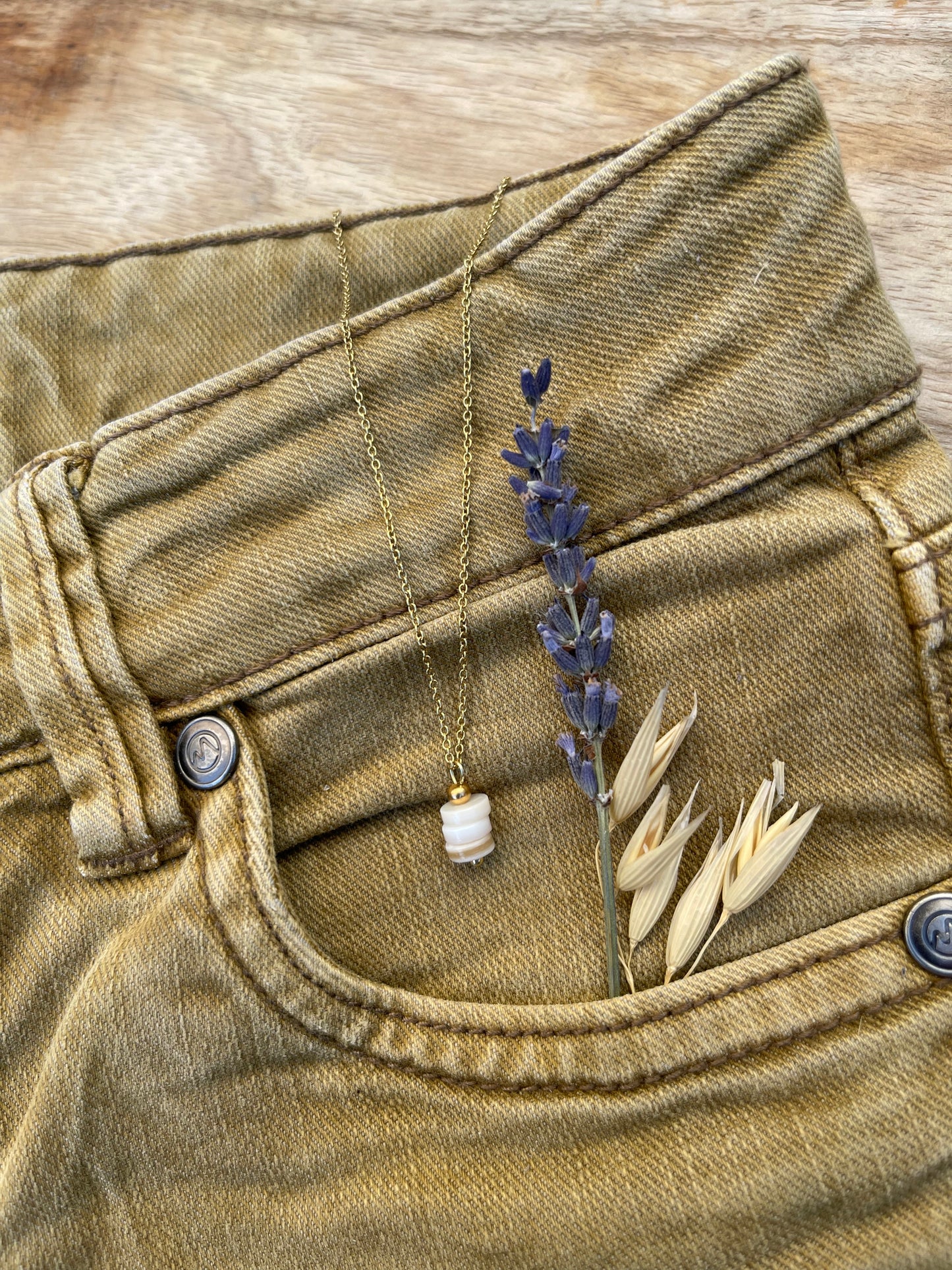 Ketting Sunshine gold plated zilver (naturel)
