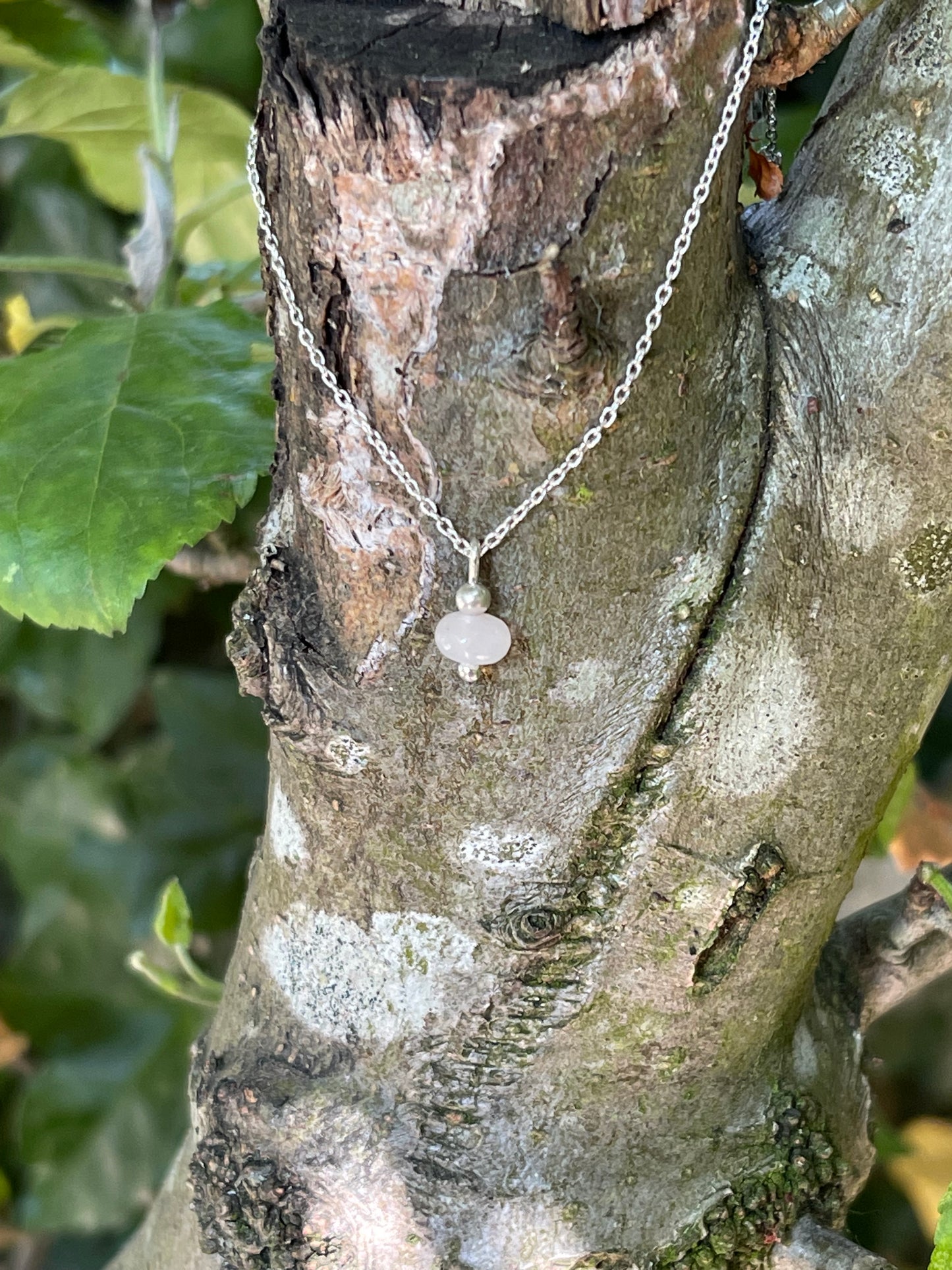 Ketting Blessing zilver (kwarts chalcedoon)
