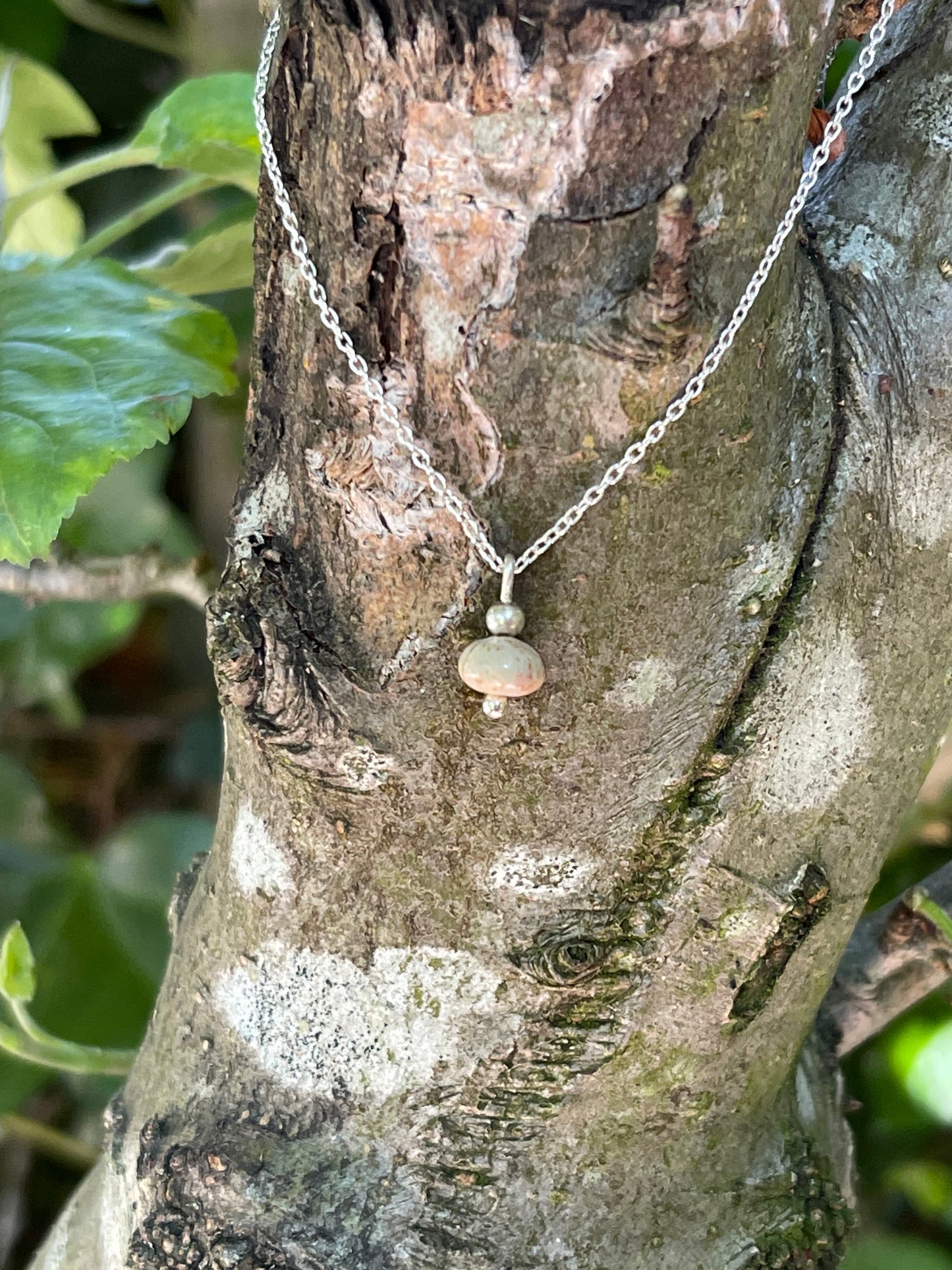 Ketting Blessing zilver (Jaspis woestijnbruin)