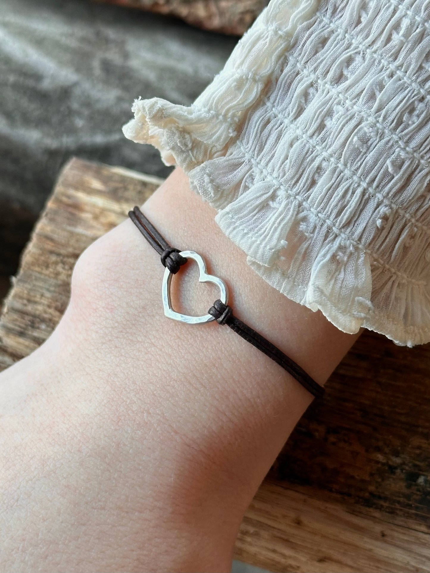 Armband Little hearts zilver