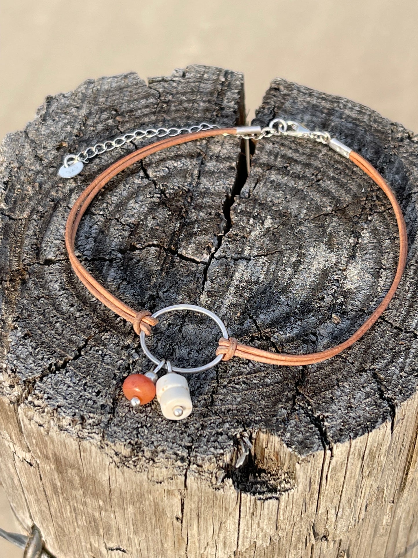Enkelbandje Blessing (kwarts) Bliss (Magnesiet) zilver