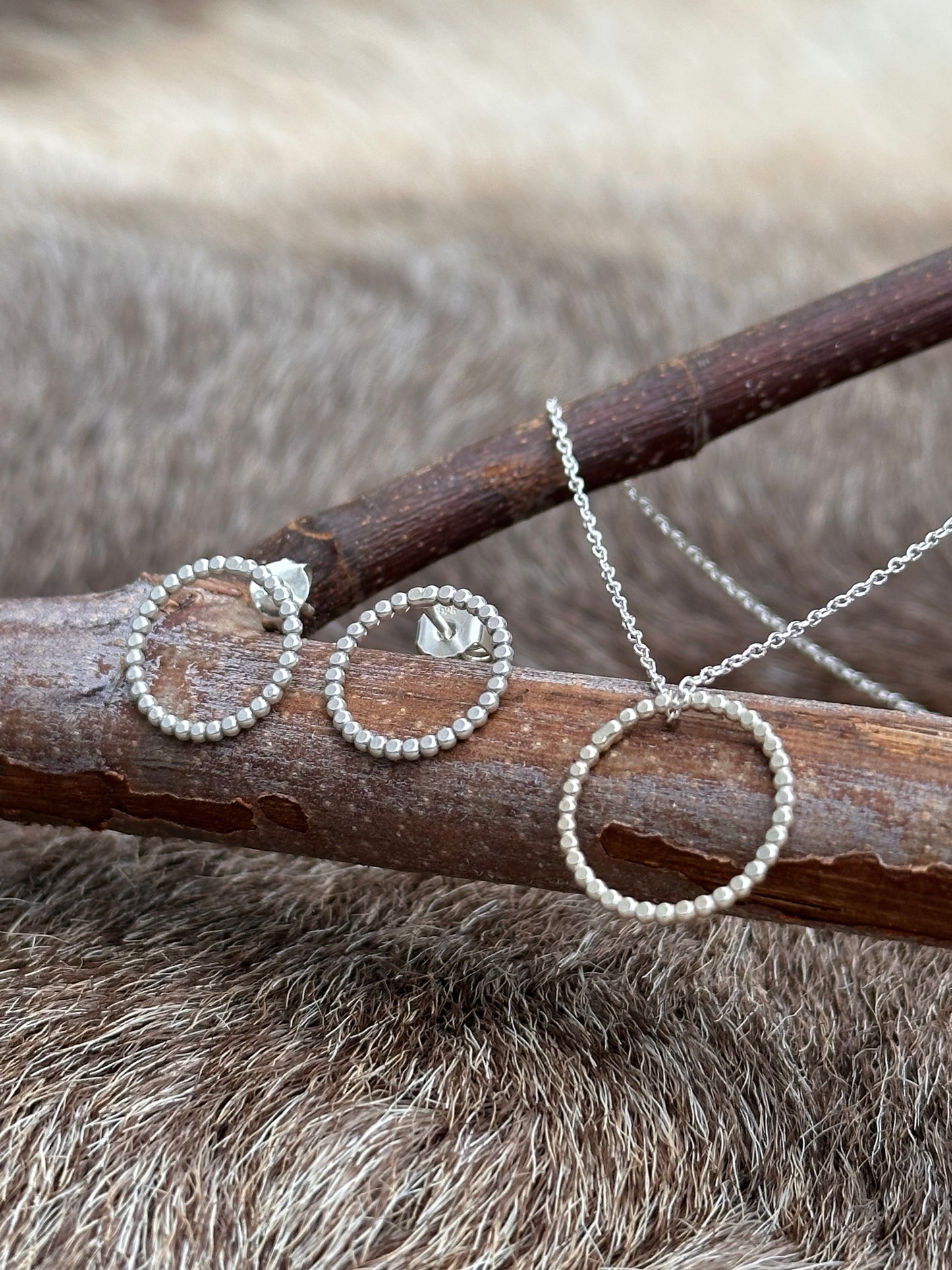 Dewdrop sieraden set zilver