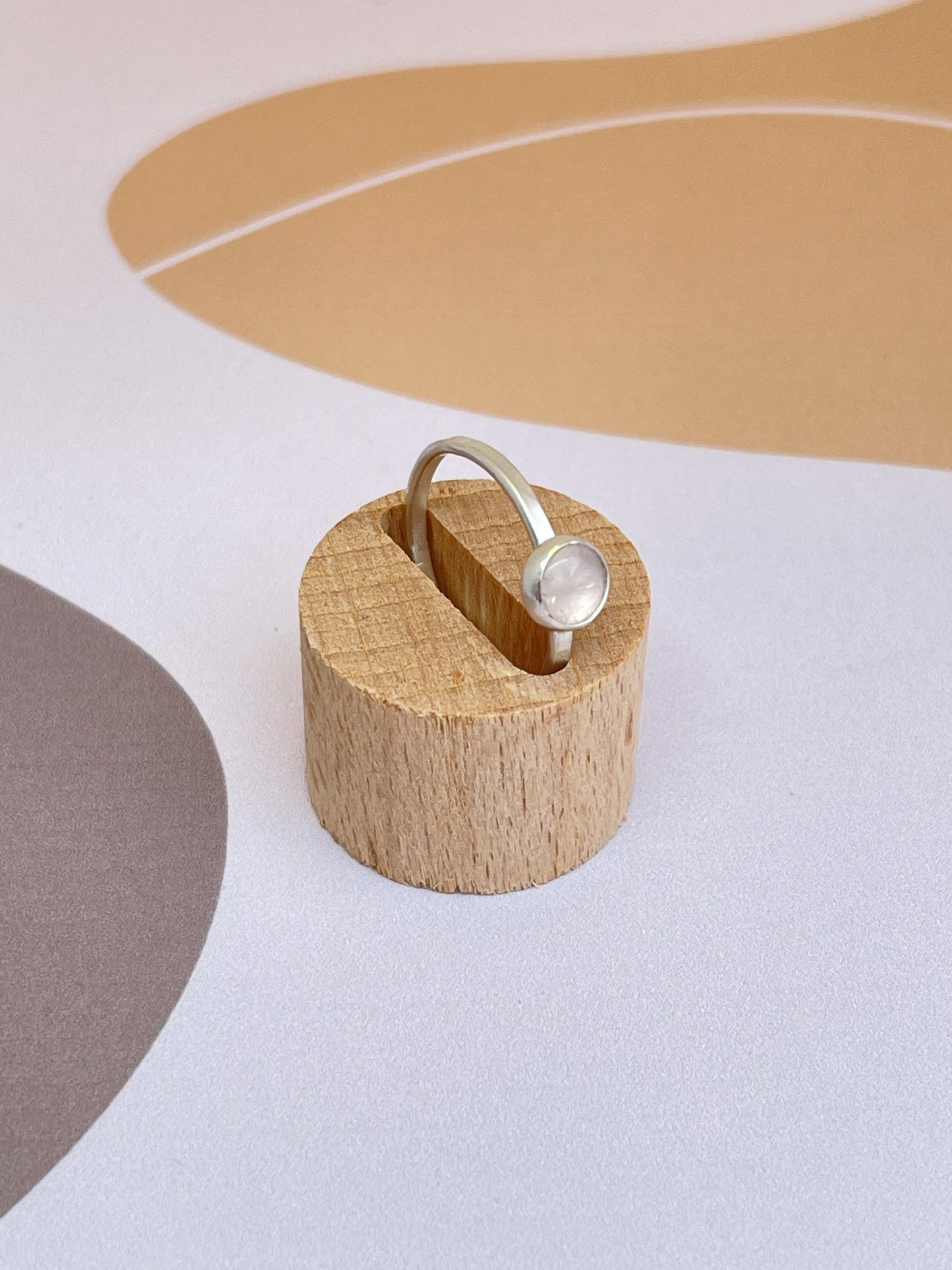 Edelstenen Beauty ring (klein) Rozenkwarts