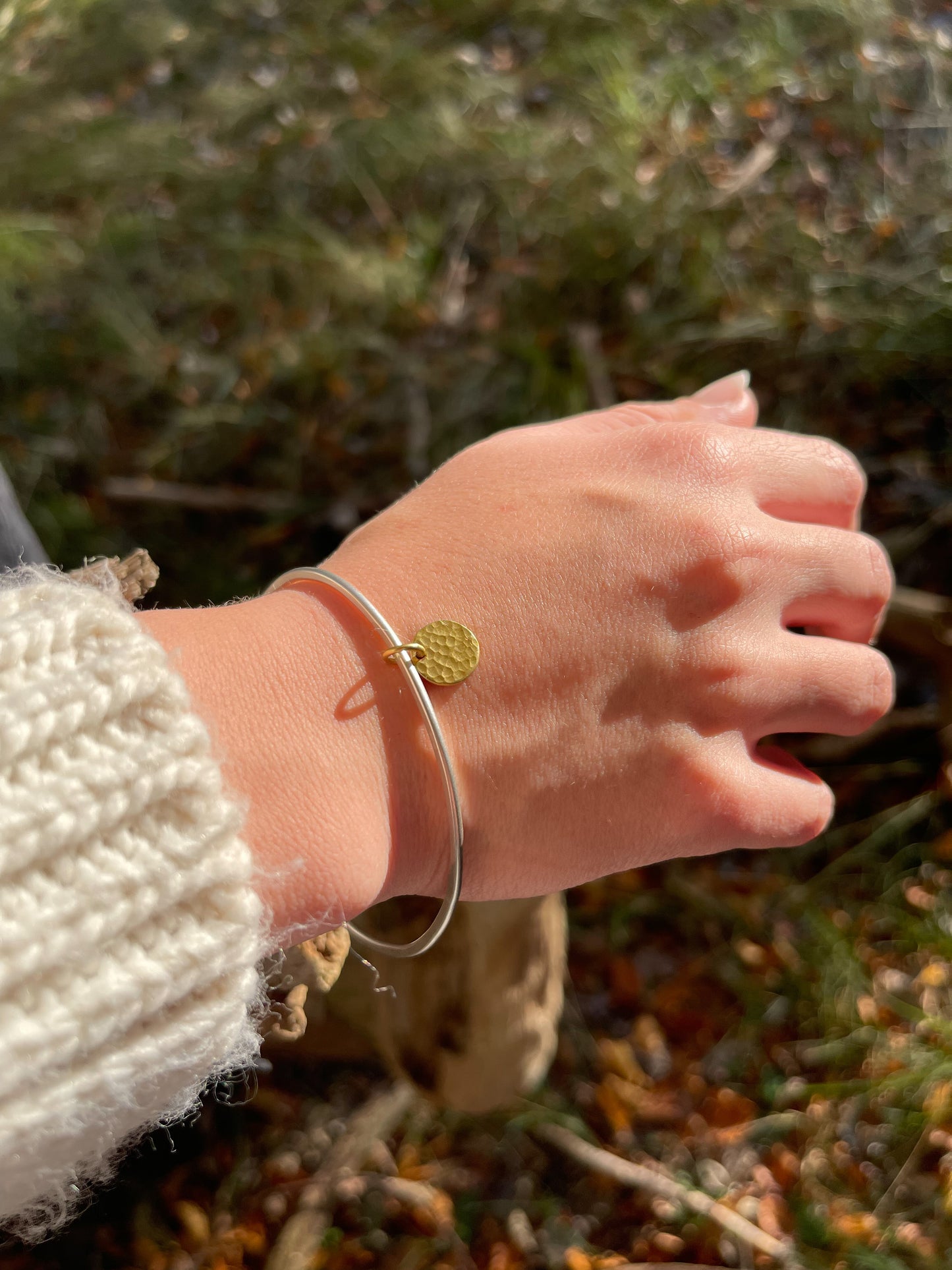 Armband Hope met een gold plated zilveren bedel
