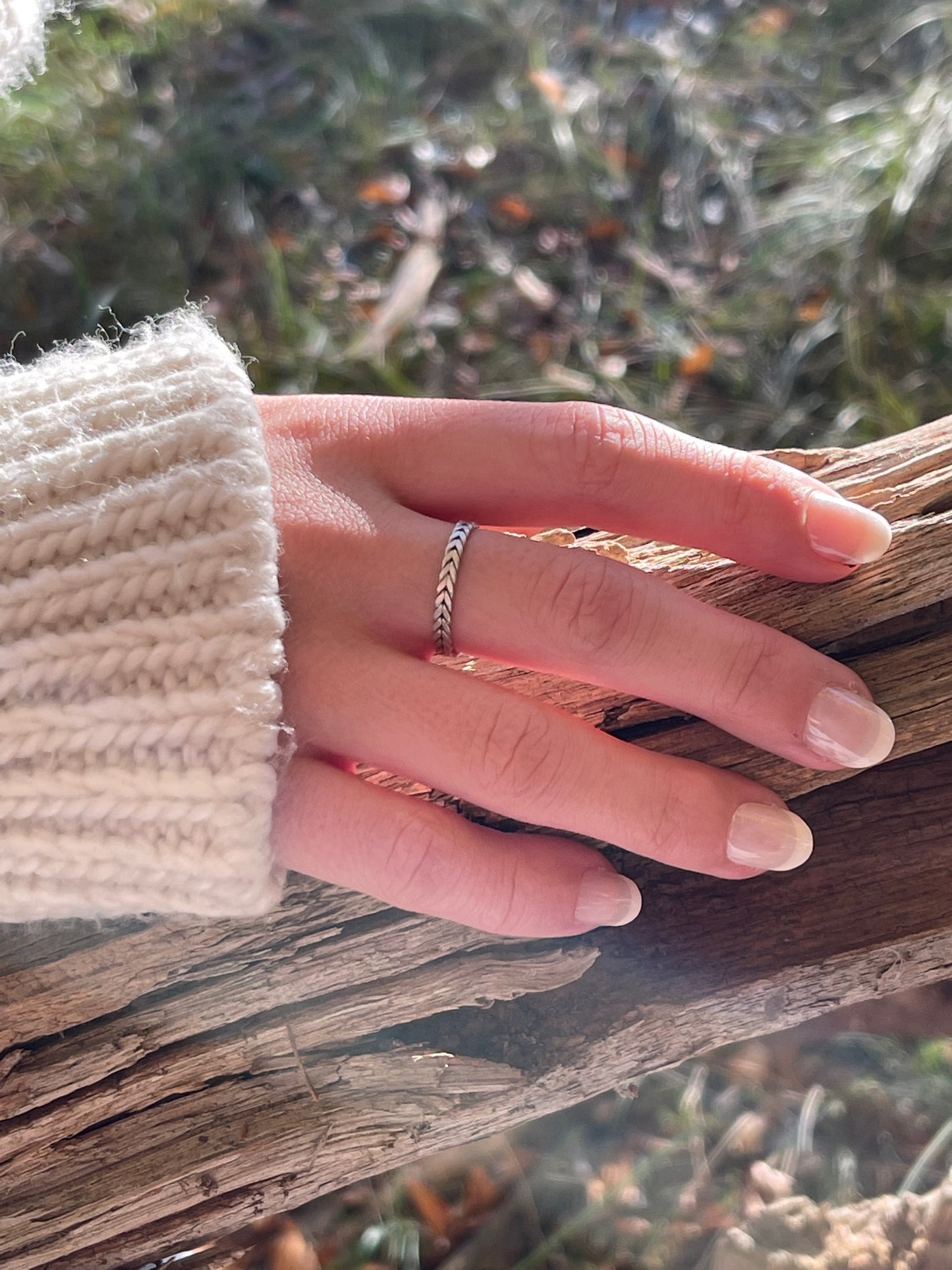 Ring Leaves and Hearts zilver