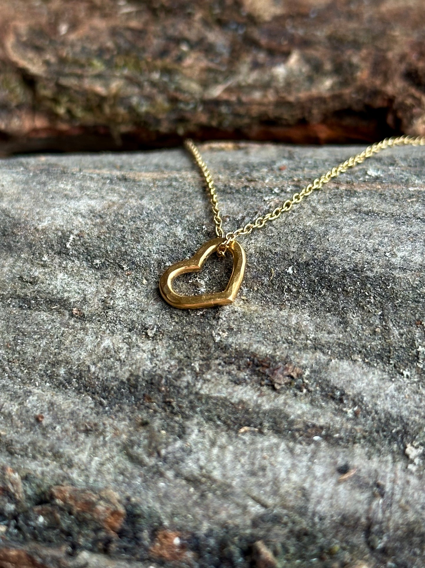 Ketting Little hearts goldplated zilver