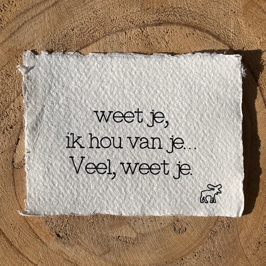 Weet je...