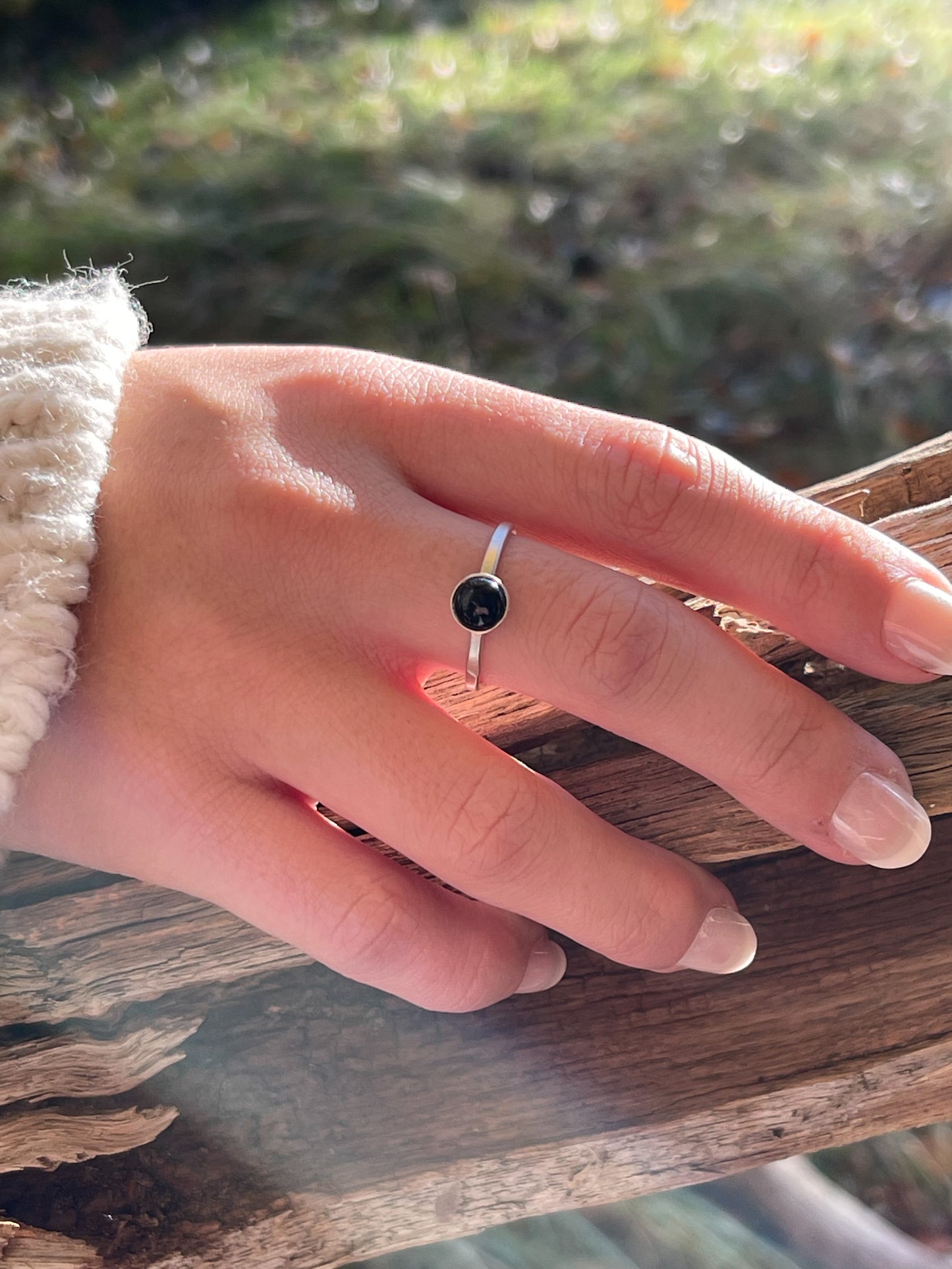 Edelstenen Beauty ring (klein) Onyx