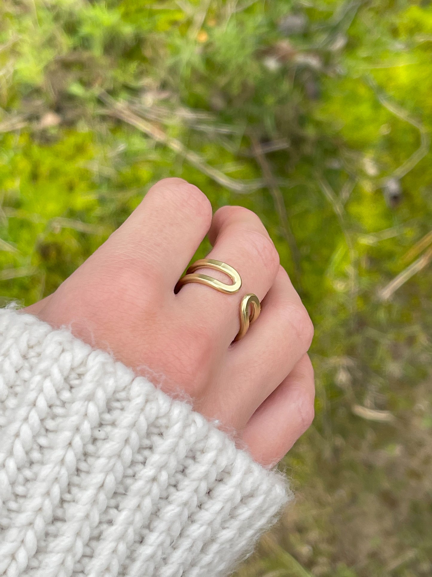 Ring Endless gold plated zilver